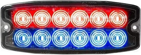 Buyers Products 8890400 5 Inch Ultra Thin Dual Row LED Strobe Light, Amber, 12 LEDs, Synchronous And Alternating Flash Patterns, Emergency Light for Vehicles, Truck And Trailer Lights And Accessories in Kuwait