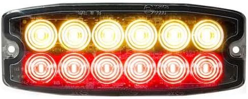Buyers Products 8890400 5 Inch Ultra Thin Dual Row LED Strobe Light, Amber, 12 LEDs, Synchronous And Alternating Flash Patterns, Emergency Light for Vehicles, Truck And Trailer Lights And Accessories in Kuwait