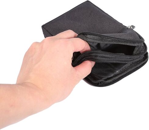 حافظة الهاتف المحمول للرجال مع مقطع حزام ، حقيبة حزام الهاتف الخليوي الأسود ، الهاتف الذكي حقيبة السوستة الهاتف المحمول حقيبة الخصر محفظة حزمة الحزمة مع كارابنر لحلق الحزام للرياضة في الهواء الطلق in Kuwait