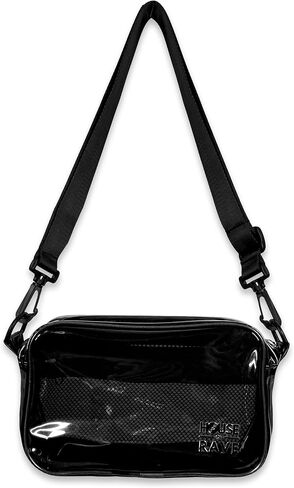 Clear Crossbody Bag - Neon Rave Bag - Clear Festival Bag for Women Men - Jelly Bag - Vegan Leather Carry Bag in Kuwait