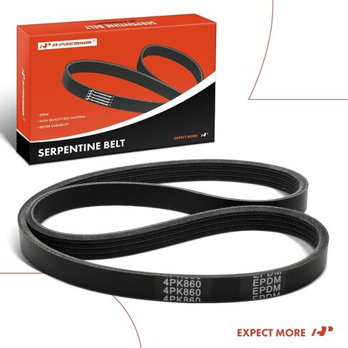 A-Premium Engine Serpentine Drive Belt متوافق مع Nissan Altima 1998-2001 & Toyota Tundra 2000-2004 & BMW 320i 2003-2005 ، x5 ، x3 ، 745i ، 745li & Dodge Avenger & Chrysler Sebring & Mazda Miata in Saudi Arabia
