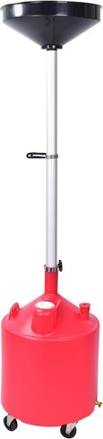 5 Gallon Portable Oil Lift Drain, Steel Oil Drain, Adjustable Height Waster Oil Drain for Changing car and Truck Motor Oil, Red in Saudi Arabia