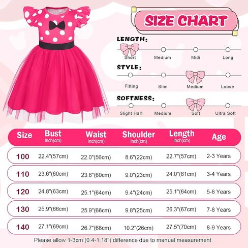 Benylion Girl Christmas Dress Polka Dots Bowknot Tulle Dress Birthday Party Cosplay Fancy Costumes for Girls Christmas Gifts in Saudi Arabia