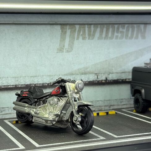 Hot Cars Wheels Display Case - 1/64 Scale Die-cast Model Car Display Case with LED Light and Acrylic Cover, Hot Diecast Wheels Parking Garage Dioramas with 9 Parking Spaces (1/64-1T-Rou66) in Kuwait