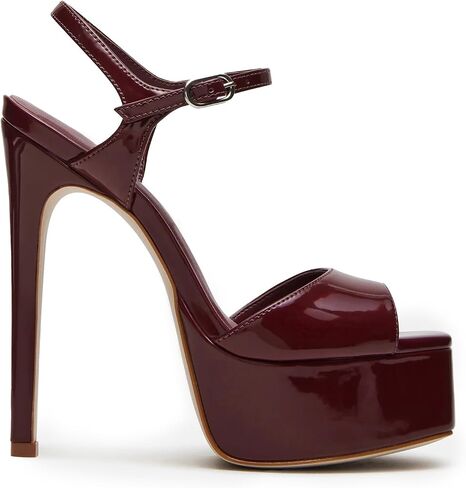 UBWDU Stiletto High Platform Cheels for Women Square Open Tee Tee Strap Cheeled Sandals Proom Shole Shoes Shoes in Kuwait