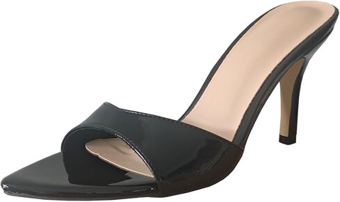 Stiletto High Heels for Women Sexy Open Toe Mules Heeled Sandals Comfort Slip-on Prom Party Dress Shoes 3.15 Inches Heels in Saudi Arabia