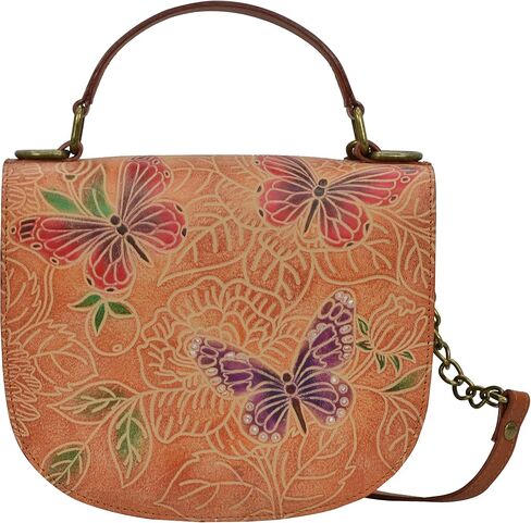 Anuschka Women's Original Head-Painted Leather Small Flap Crossbody in Saudi Arabia