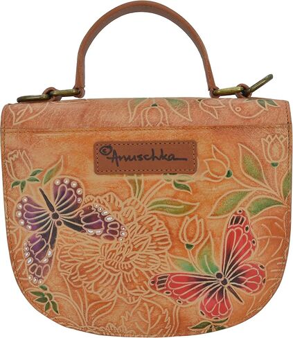 Anuschka Women's Original Head-Painted Leather Small Flap Crossbody in Saudi Arabia