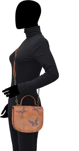 Anuschka Women's Original Head-Painted Leather Small Flap Crossbody in Saudi Arabia
