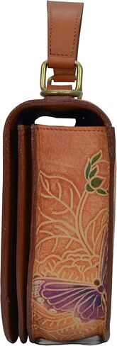 Anuschka Women's Original Head-Painted Leather Small Flap Crossbody in Saudi Arabia
