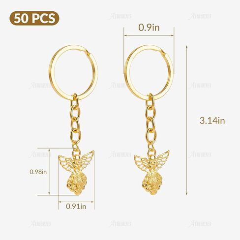 AUEAR, Silver Tone Guardian Angel Charm Keychain Key Ring for Wedding Party Favors Arts Crafts DIY in Saudi Arabia