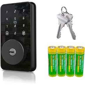 Keyless Entry Door Lock with Keypad, Digital Code Deadbolt - Electronic Locks for Front Door with 2 Keys, No APP No WiFi, Easy Installation
