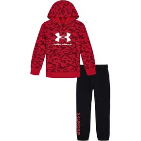 مجموعة هودي UA RIVAL CAMO من Under Armour، مموه باللون الأخضر البحري، 6 in Kuwait