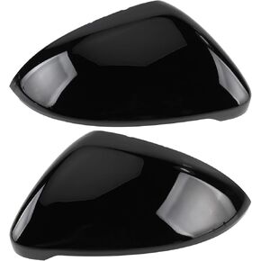 AUTOKAY 5G0857537E/5G0857538E Gloss Black Side Wing Mirror Caps Cover Fits for Volkswagen e-Golf, Alltrack, Golf R, SportWagen, GTI, Golf, MK7 Hatchback, MK7.5 R, MK7.5 GTI/GTD