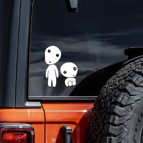 Tree Princess Spirits Mononoke Decal Vinyl Sticker Auto Car Truck Wall Laptop | White | 4" x 5.5"