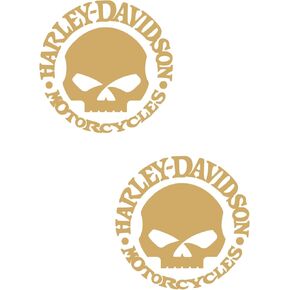 Motorcycle Willi G Design Vinyl Decal #2 Pieces Moto HD Club 5"x5" (Black)