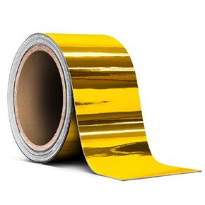 VViViD Chrome Air-Release Vinyl Adhesive Tape Roll (2" x 30ft (Gold Chrome))