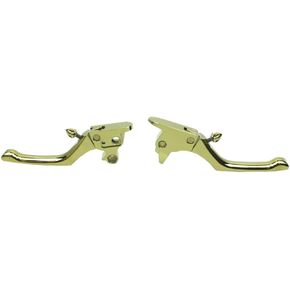 POWER JAMES Gold Adjustable Hand Control Brake Clutch Shift Lever Compatible with Harley Davidson 2018-2024 Softail FLSB FXBB FXFB FXDR FXLR FXLRST