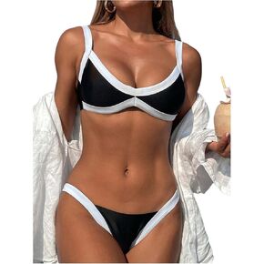 Soly Hux للسيدات المكون من قطعة نوبة السباحة بلوك بلوك بيكيني مجموعة Summer Beach Swimsuit