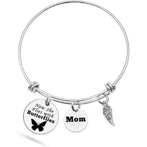 Sympathy Gifts for Women In Memory of Mom Bracelet Memorial Gifts for Loss of Mom Stainless Steel Bracelet for Women Remembrance Gift for Loss of Mother Condolences Gift Memorial Gifts for Women