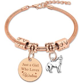 DlaeKua Wolf Lover Bracelet Wolf Themed Gifts for Women Best Friends Bestie Jewelry Bracelet Animal Lover Gift Christmas Birthday Presents for Women