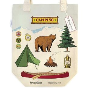 Cavallini Papers & Co. Camping Tote Bag ، Multi