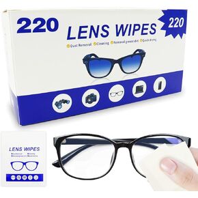 Lens Wipes for Eyeglasses 500 Count, Gentle and Portable Pre-moistened Individually Wrapped Wipes for Glasses, Cameras, Electronic Product Screens