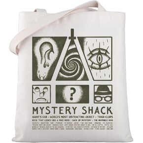 WSNANG Cartoon TV Series Gift Mystery Shack Tote Bag Mabel and Dipper Fans Reusable Grocery Bag Cartoon TV Series Fans Gift
