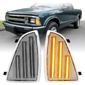 USR 94-04 GMT400 Pickup Tail Light – Rear Lamps (Left + Right) Pair - Compatible with 1994-2004 Chevrolet Chevy S10 / GMC Sonoma Pick Up Truck All Models/Trims (CLEAR LENS TAIL LIGHTS w/BULBS)