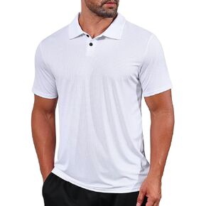 Lexiart Men's Cool Feeling Athletic Golf Polo Shirt Short Sleeve Performance Moisture Wicking Collared Tops