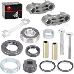 Steering Stem Bushing Bolt Bearing Seal Holder Nut & Removal Tool Kit For YAMAHA Banshee Big Bear Bruin Grizzly Kodiak Warrior Raptor Wolverine 350 400 450 600 660 700 YFZ450 YFB250 Timberwolf 250