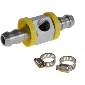 الفولاذ المقاوم للصدأ 3/8 "خط الوقود ضغط الوقود قفل الشائكة قفل t-fitting محول 1/8-27 NPT منفذ لمستشعر ضغط الوقود