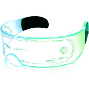 أزياء نظارات الهذيان للنساء الرجال LED LEVER UP CORSES COLD GADGETS 5MROMEL 7COLOR ، Halloween Cosplay Party Bar
