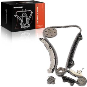 A -Premium 10pcs سلسلة توقيت مجموعة سلسلة توقيت W/sprocket & tensioner ودليل متوافق مع Ford & Mercury - Fusion 2007-2009 ، Milan 2007-2009 - L4 2.3L - استبدل# L32114614 ، 1F2011316