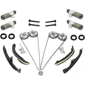 3.5 Timing Chains Kit Phasers Kit Compatible with Ford F-150 Ecoboost Expedition Navigator 3.5L V6 2017-2024 Timing Chains,Guides,Tensioners,Solenoids HL3Z6B274A HL3Z6268A