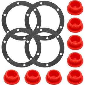 4PCS 330-3009 Shims 8 PCS Hub Cap Plugs and Shim Set 359-5990 Rubber Plugs Suitable for Trailer Hub Cap Stemco 343-4009