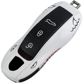 Key Fob Cover Remote Key Case Shell Shark Design Car Key Cases Platic Covers Compatible with Porsche Macan Panamera Cayenne 911 Boxster Cayman 718 (Key A)