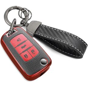 for Lexus Key Fob Cover with Metal Braided Keychain, Upgraded Soft Case for GS GS-F ES IS IS-F RC RC-F NX LX570 RX350/450h (4 buttons) Key Fob Shell (Gold Edge, A1)