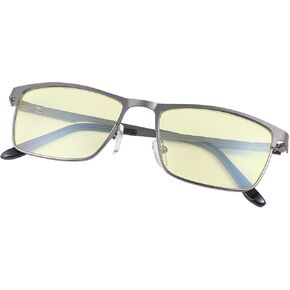 MIRYEA Blue Light Blocking Glasses UV400 Sunglasses Computer Gaming Eyeglasses Eye Protection Metal Eyewear for Men and Women