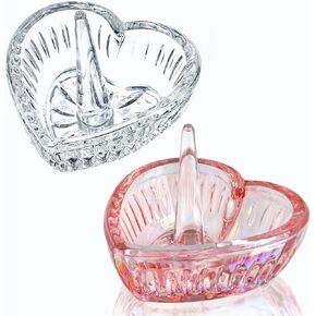 H&D Hyaline & Dora Crystal Ring Presh و Pink Clastal Glass Heart Ring Ring For Women Girls ، Transal Jewelry Tresh for Ring ، Action