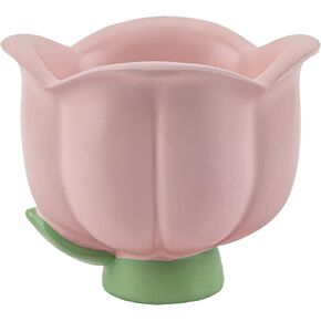 Framendino, Resin Flower Shaped Jewelry Dish Tray Candy Decorative Bowl Key Holder Desk Bathroom Organizer for Women Teens (Pink)