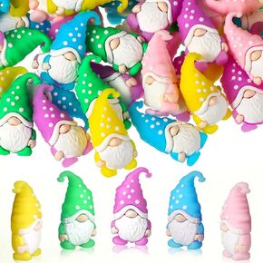 50 Pcs Mini Gnomes Fairy Rubber Statues Miniature Gnomes Bulk Miniature Figurines for Landscape Outdoor Indoor Patio Yard Lawn Plant Pots Decor