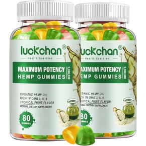 (2 Packs) Hemp Gummies High Potency for Sleep Aid- Pure Extra Strength Organic Hemp Oil Gummies - 100% Natural Bear Sleep Gummy for Adults