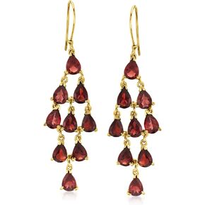 Ross-Simons Gemstone Chandelier Earrings in 18kt Gold Over Sterling
