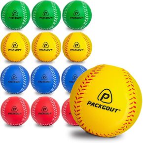 Soft Baseballs Foam Baseballs for Kids Teenager Players Training Balls, Squishy Practice Baseballs for Hitting or Replacement Balls Soft Tballs