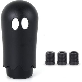 muge racing Ghost Shift Knob, Aluminum Weighted Automotive Gear Shift Manual knobs Lever with 3 Threaded Adapters M8 M10 M12 x 1.25, Universal for Vehicle Funny Cool Spooky Car Accessories (Purple)