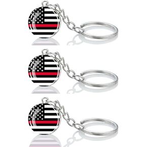 3 PCS Firefiters Flag chain ، سلسلة مفاتيح باردة لمفاتيح السيارات ، مفاتيح الفولاذ المقاوم للصدأ وسلاسل المفاتيح ، تستخدم لزينة المنزل ، ديكورات معلقة المجوهرات.