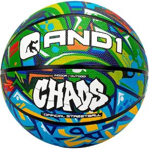 و 1 Chaos Rubber Basketball: الحجم الرسمي للحجم 7 (29.5 بوصة) كرة سلة مطاطية - كرة سلة قناة عميقة ، مصنوعة من أجل الداخلية الخارجية في الهواء الطلق