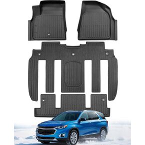 جميع الحصير في أرضية الطقس مخصصة ل Chevy Traverse 2009-2017 (لا تناسب سوى كراسي الكابتن) ، وبطانات صف في المقعد الخلفي للأجهزة GMC Acadia 2007-2017 ، حماية داخلية كاملة TPE Rubber Car Accessories