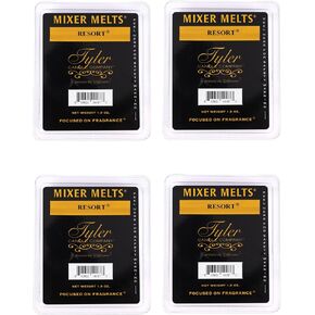 Resort 1.9 Ounce Scented Mixer Wax Melt Cubes for Tart Burner, Pack of 4